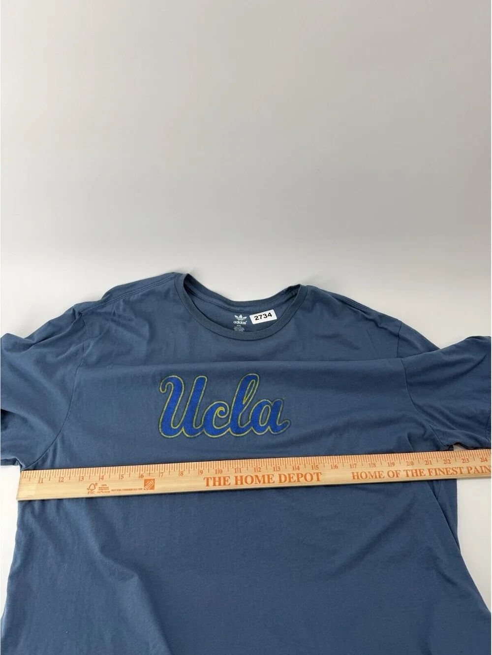 UCLA Bruins Shirt Men Large Blue Adidas Short Sleeve Crewneck Cotton XXL